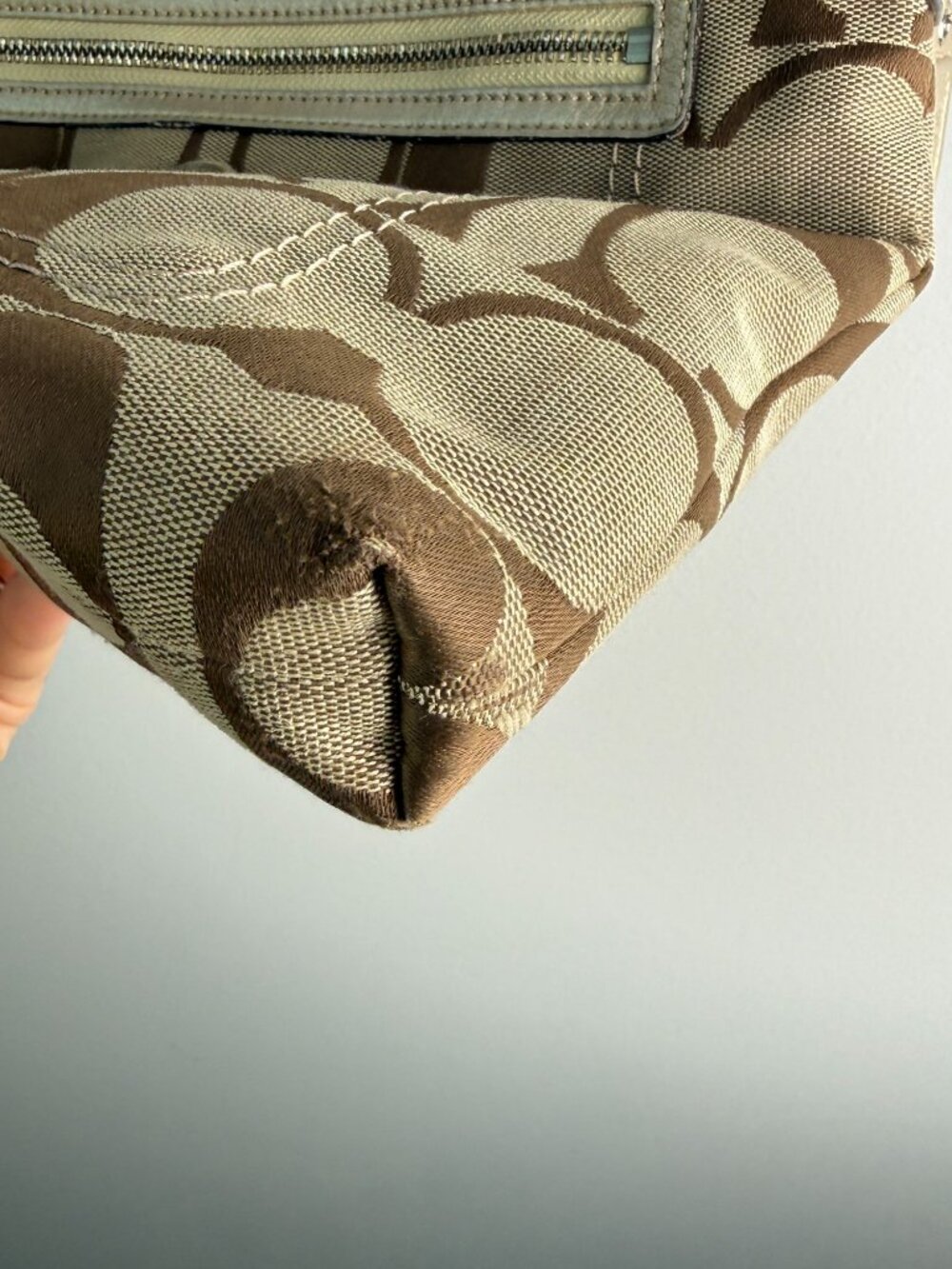 Coach 2010 Signature Jacquard Crossbody Shoulder Bag Style F14869 Y2K - Picture 9 of 10